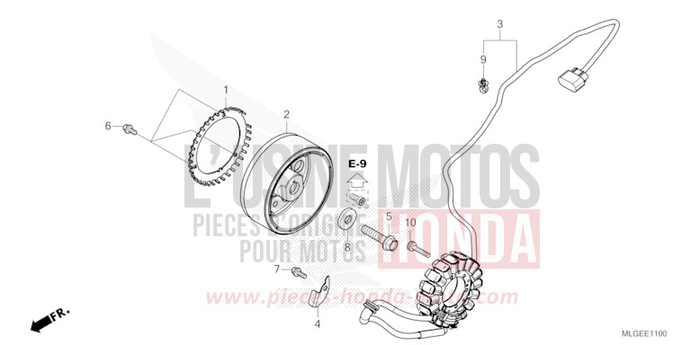 GENERATOR von Africa Twin DCT GRAND PRIX RED (R380B) von 2023